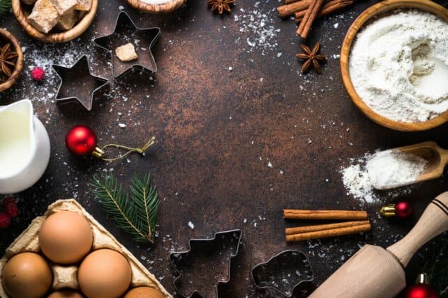 ingredienti per biscotti e dolci di natale