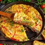 frittata ai peperoni e alle melanzane