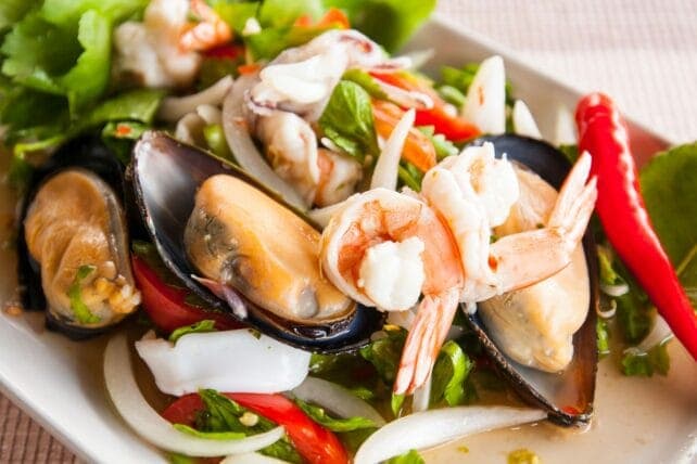 piatto di frutti di mare