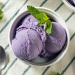 gelato alla violetta con menta