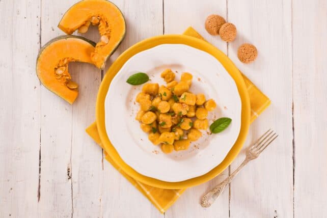 gnocchetti di zucca gialla alla cannella