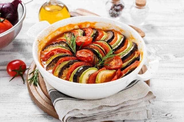 pirofila con ratatouille