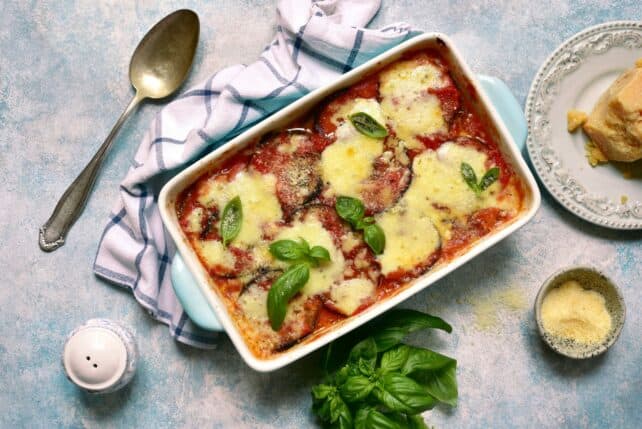 pirofila con tortino di melanzane alla fiorentina