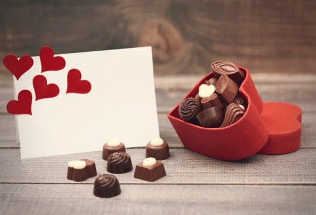 cioccolati a forma di cuore per san valentino