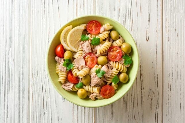 fusilli tonno e olive verdi