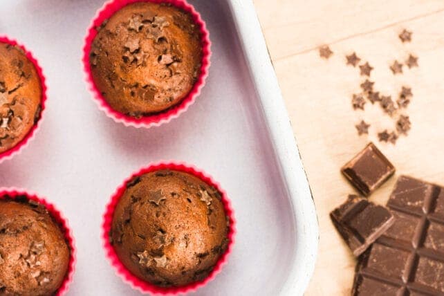 muffins con gocce di cioccolato