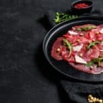 carpaccio saporito condito con grana