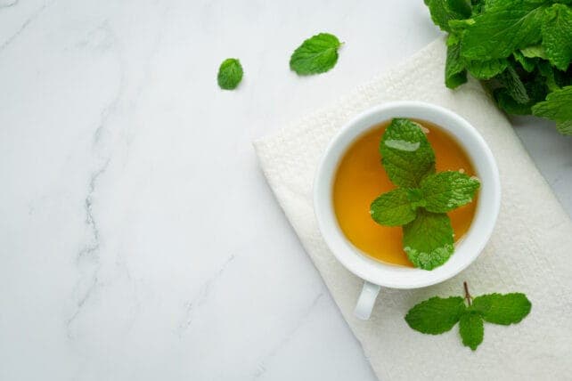 tazza di tè alla menta